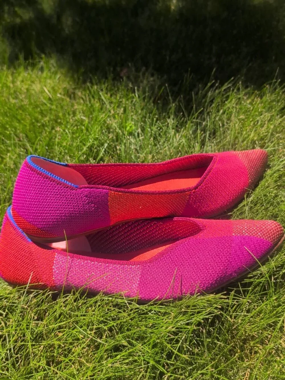 Rothy's Retired The Point Metallic Pomegranate Ballet Flat Size 7.5